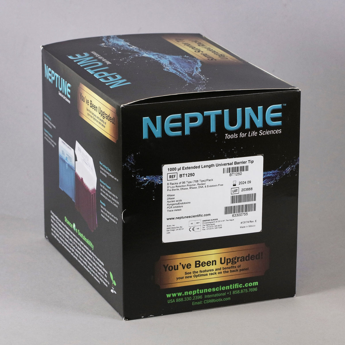 Biotix Neptune 1000uL Extended Barrier Pipette Tips BT1250 reLAB