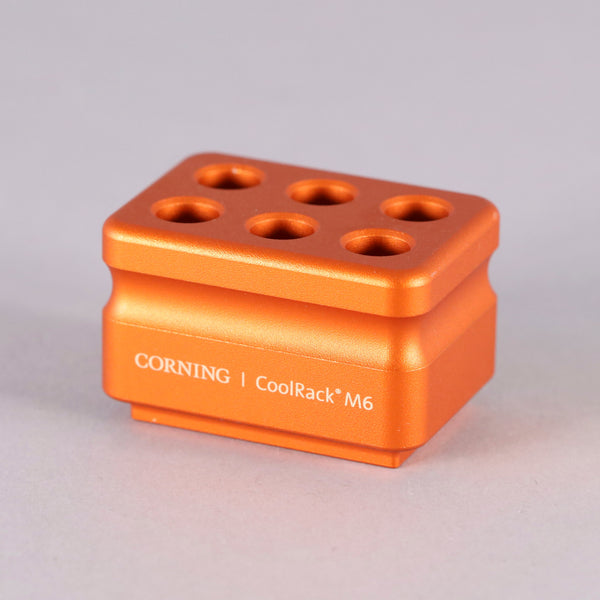 Corning CoolRack M6 Orange For 6 x 1.5 or 2 mL Microfuge Tubes #432036