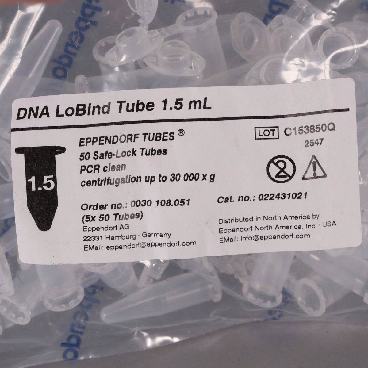 Eppendorf 1.5mL DNA LoBind Microcentrifuge Tubes 022431021 reLAB