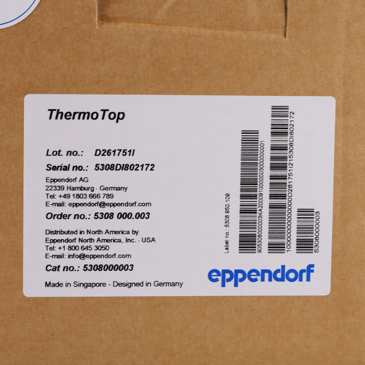 Eppendorf ThermoTop #5308000003 – reLAB
