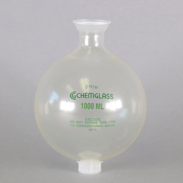 Chemglass 1000mL Plastic Coated Round Bottomed Flask #CG-1508-P-34