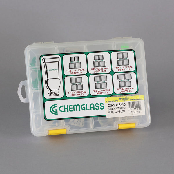Chemglass Complete Evaporator Vial Adapter Set #CG-1318-40