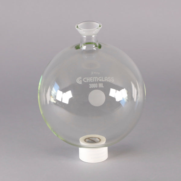 Chemglass Heavy Wall Round Bottom Spherical Joint 3L Flask #CG-1508-15