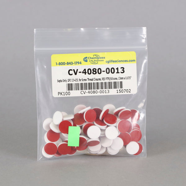 Chemglass GPI 13-425 PTFE/Silicone Septa #CV-4080-0013