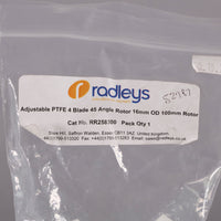 Heidolph Radleys Adjustable PTFE 4 Blade 45 Angle Rotor #RR258300