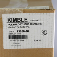 Kimble KIM-KAP Disposable 18mm Culture Tube Caps #73660-18
