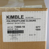 Kimble KIM-KAP Disposable 18mm Culture Tube Caps #73660-18