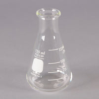 Pyrex 125mL Narrow Mouth Erlenmeyer Flask with Heavy Duty Rim #4980-125
