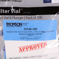 Thomson .45uM PTFE Filter Vials with Blue Caps #35540-100