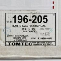 Tomtec Quadra Standard Orifice Pipette Tips #196-205