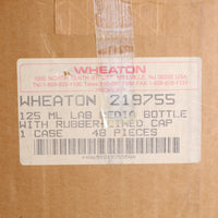 Wheaton 125mL Clear Glass Media Bottles With Caps #219755