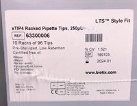 Biotix xTIP4 250uL Racked Pipette Tips #63300006